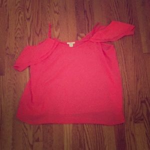 Off the shoulder pink top